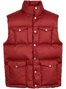 Bally gilet matelassé à col montant - Rouge