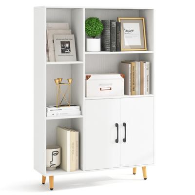 Boekenkast met Deuren en Open Vakken Vrijstaand Kantoorrek Dressoir Commode Opbergrek voor Kinderkamer Thuis en Kantoor
