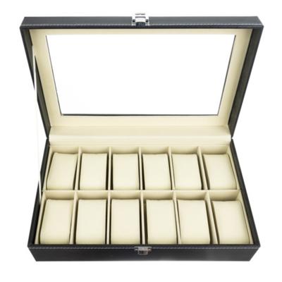 Soulima Horlogebox Paris - zwart - 12 vakjes - sieradenkist - 20 x 30 x 8 cm - organizer