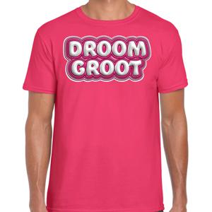 Song T-shirt voor festival - droom groot - Europa - roze - heren - Joost - supporter/fan shirt