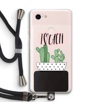 I love cacti: Pixel 3 XL Transparant Hoesje met koord