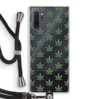 Weed: Samsung Galaxy Note 10 Plus Transparant Hoesje met koord