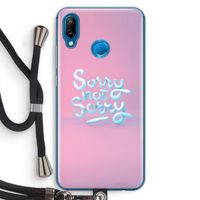 Sorry not sorry: Huawei P20 Lite Transparant Hoesje met koord