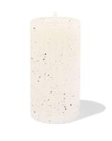 HEMA Led-stompkaars ⌀7.5x15cm ribbel spikkel ivoor (ivoor)