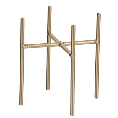 Planten standaardje verhoger Ascot - goud - H12 x B10 cm - Plantenstandaard - Windlicht houder