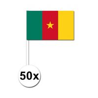 Zwaaivlaggetjes Kameroen 50 stuks   -