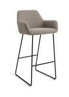 Jesper Home Barkruk 'Hiroo' Slide Black, kleur Foggy Fusion (zithoogte 75cm)