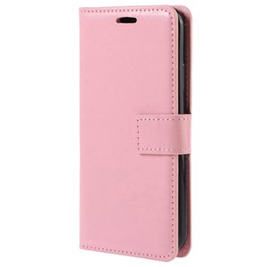 Basey iPhone 14 Plus Hoesje Book Case Kunstleer Cover Hoes - Lichtroze