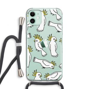 Papegaai: iPhone 11 Transparant Hoesje met koord