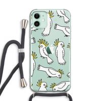 Papegaai: iPhone 11 Transparant Hoesje met koord