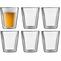 Glazenset Bodum 200 ml Transparant Borosilicaatglas Soepel 6 Onderdelen (6 Stuks)