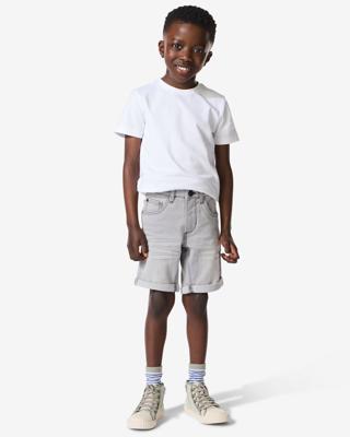 HEMA Kindershort jogdenim grijs (grijs)