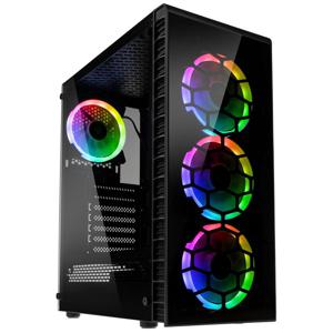 Kolink Observatory Lite RGB Tempered Glass Mid Tower Case - Black Midi Tower