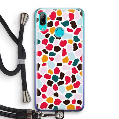 Colored Giraffe: Huawei P Smart (2019) Transparant Hoesje met koord