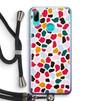 Colored Giraffe: Huawei P Smart (2019) Transparant Hoesje met koord