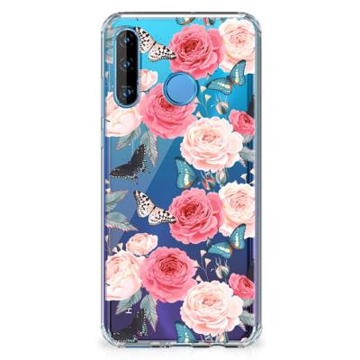 Huawei P30 Lite Case Butterfly Roses Huawei P30 Lite Case Butterfly Roses