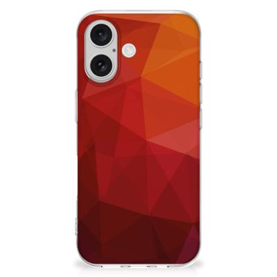 TPU Hoesje voor iPhone 16 Polygon Red TPU Hoesje voor iPhone 16 Polygon Red
