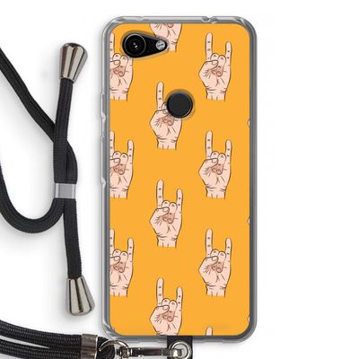 Rock: Pixel 3a Transparant Hoesje met koord