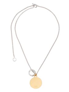 Jil Sander collier à pendentif médaillon - Or