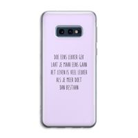Gek: Samsung Galaxy S10e Transparant Hoesje