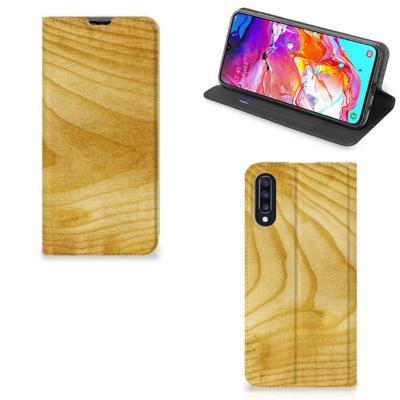 Samsung Galaxy A70 Book | Wallet Case | Licht Hout