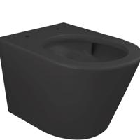 Wiesbaden Wandcloset Vesta Rimless Tornado Flush Mat Zwart