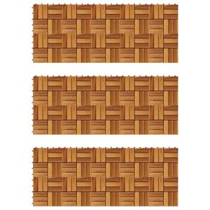 VidaXL Terrastegels 30 x 30 cm Acacia set van 30