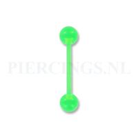 Tongpiercing flexibel fel groen