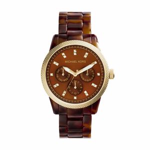 Horlogeband Michael Kors MK5038 Kunststof/Plastic Bruin 8mm