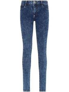 Philipp Plein jean skinny à patch logo - Bleu