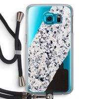 Gespikkelde marmer: Samsung Galaxy S6 Transparant Hoesje met koord