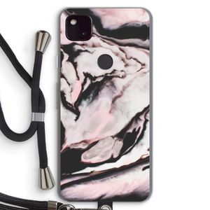 Roze stroom: Pixel 4a 5G Transparant Hoesje met koord