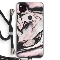 Roze stroom: Pixel 4a 5G Transparant Hoesje met koord