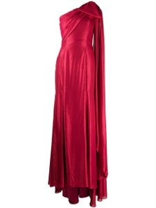 Jenny Packham robe drapée Imogen à design à une épaule - Rouge