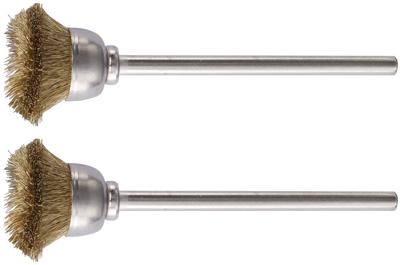 PROXXON Brushes w.shaft 2pcs d=13mm brass