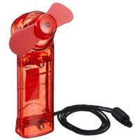 Cepewa Ventilator voor in je hand - Verkoeling in zomer - 10 cm - Rood - Klein zak formaat model - Handventilatoren - thumbnail