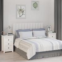 Nachtkastjes 2 st 40x35x61,5 cm massief grenenhout wit