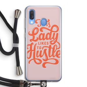 Hustle Lady: Samsung Galaxy A40 Transparant Hoesje met koord