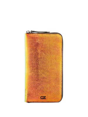 Giuseppe Zanotti portefeuille continental à effet iridescent - Orange