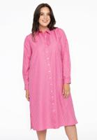 Yoek Blouse-jurk lang SMALL STRIPE | Roze | Maat 58/60
