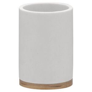 Tandenborstelbeker Grace 10,2 x 7,2 cm Polyresin Wit