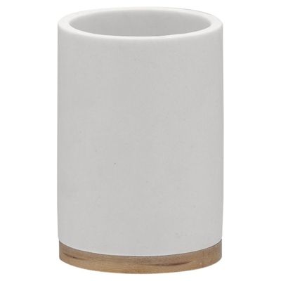 Tandenborstelbeker Grace 10,2 x 7,2 cm Polyresin Wit