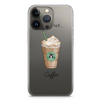 But first coffee: iPhone 13 Pro Transparant Hoesje