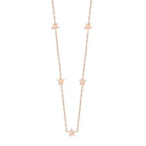 Cilla Jewels dames ketting Edelstaal Verguld Rose Ster