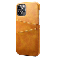 iPhone 15 hoesje - Backcover - Pasjeshouder - Portemonnee - Kunstleer - Lichtbruin