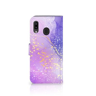 Hoesje voor Samsung Galaxy A30 Watercolor Paars