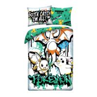 Pokemon Dekbedovertrek Catch them All 140 x 200 cm (70 x 90 cm) polyester