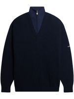 Balenciaga veste zippée à effet superposé - Bleu