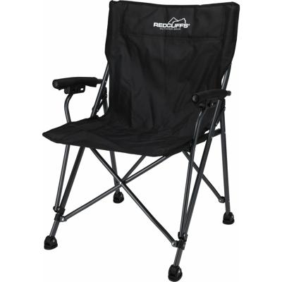 Redcliffs Campingstoel - vouwbaar - zwart - 61 x 60 x 88 cm - vissersstoel