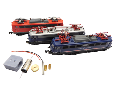 micromotor NF049C N motor ombouwset voor Fleischmann E 10.12, E 10.2, E 10.3, BR 110, BR 110.1, u.a.